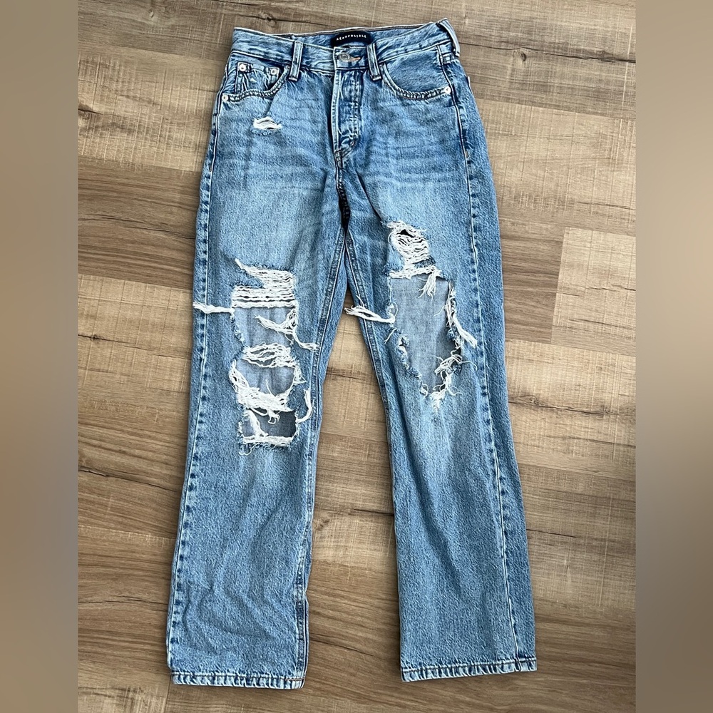 Distressed Blue Jeans Aeropostale